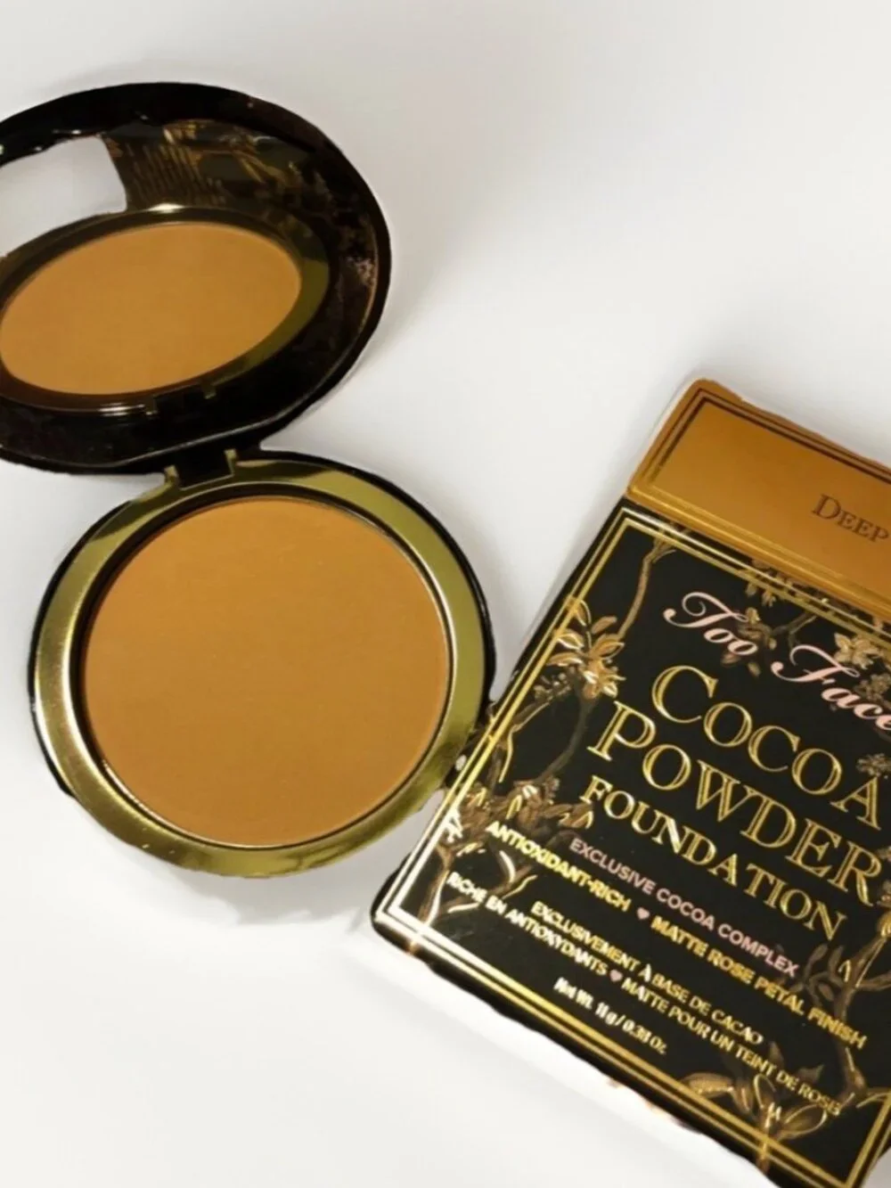 Too Faced‎ Cocoa Powder Foundation Deep Tan 0.38 oz New In Box